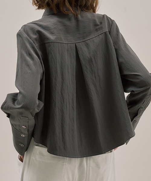 ダブルポケットレーヨンショートシャツ（シャツ/ブラウス