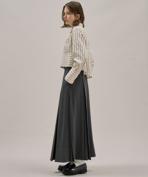 PUBLIC TOKYO（パブリックトウキョウ）の「ダブルポケットレーヨンショートシャツ（シャツ/ブラウス・レディース・ブルー/ホワイト/ホワイト系その他/ダークグレー・FREE）」の11枚目の写真