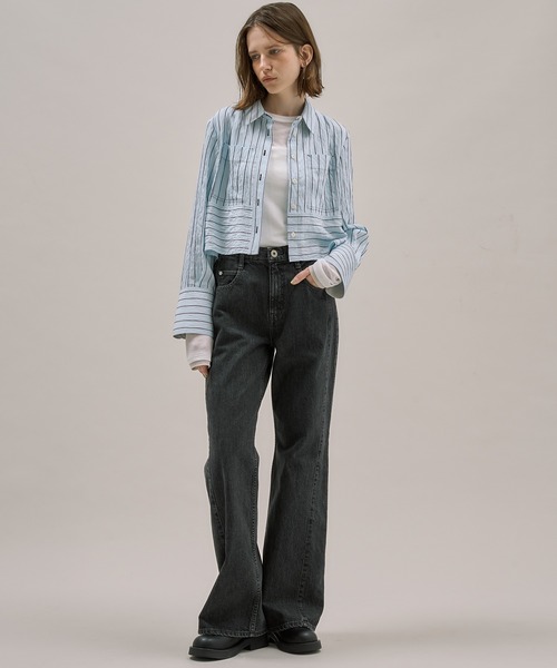 ダブルポケットレーヨンショートシャツ（シャツ/ブラウス