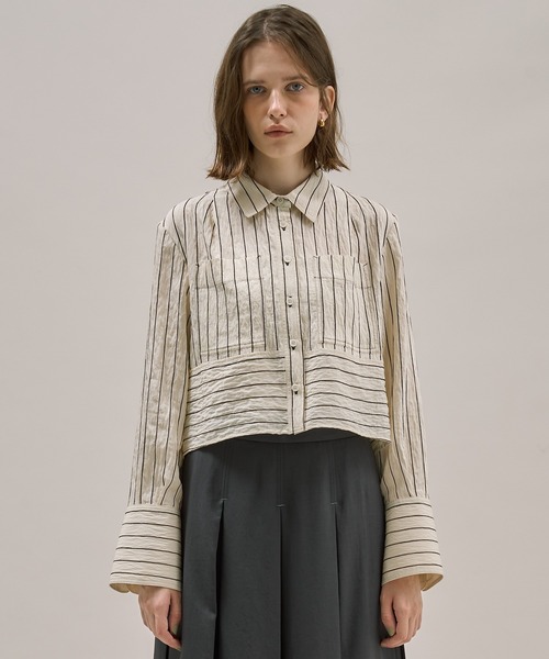 ダブルポケットレーヨンショートシャツ（シャツ/ブラウス