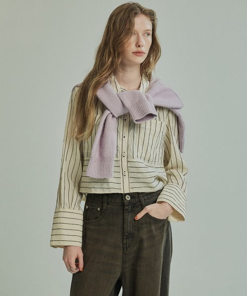 ダブルポケットレーヨンショートシャツ（シャツ/ブラウス