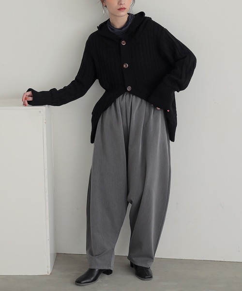 n'OrLABEL（ノアールレーベル）の「サルエルパンツ（その他パンツ・レディース・グレー/ブラック・2/1）」の9枚目の写真