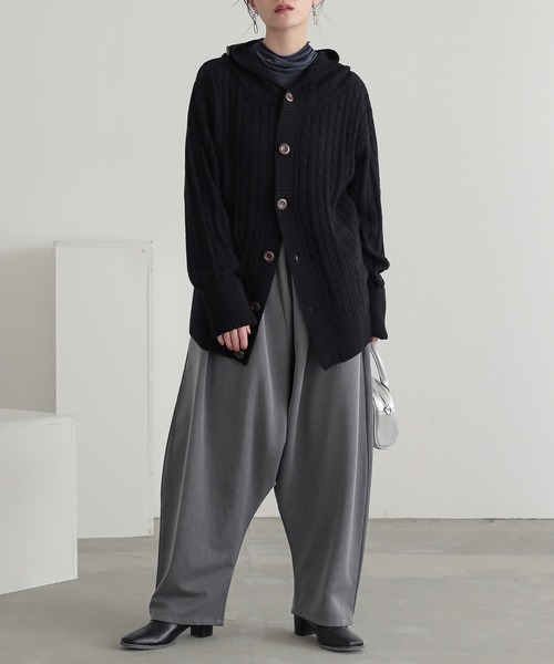 n'OrLABEL（ノアールレーベル）の「サルエルパンツ（その他パンツ・レディース・グレー/ブラック・2/1）」の10枚目の写真