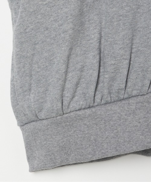HELIOPOLE(エリオポール)の「CROPPED SWEAT ZIP HOODIE(パーカー・レディース・ブラック/グレー・38)」の6枚目の写真