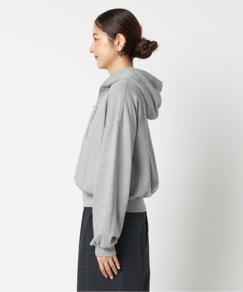 HELIOPOLE(エリオポール)の「CROPPED SWEAT ZIP HOODIE(パーカー・レディース・ブラック/グレー・38)」の13枚目の写真
