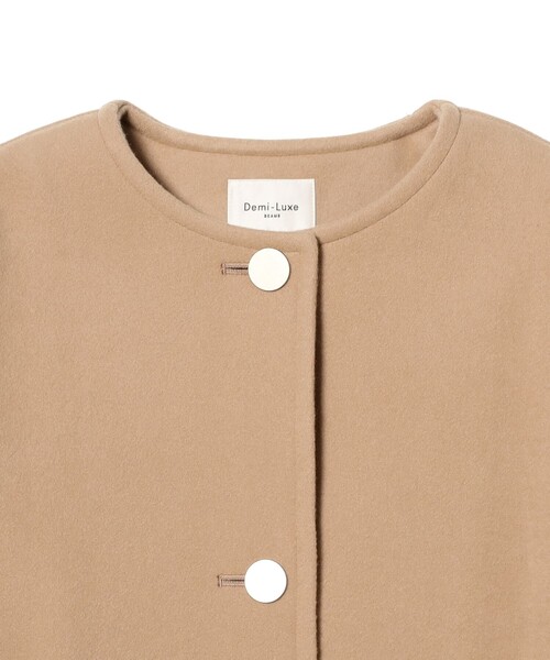 ソフトメルトン ノーカラーコート（ノーカラーコート）｜Demi