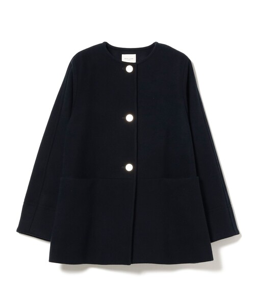 レディース ソフトメルトン ノーカラーコート ソフトメルトン ノーカラーコート（ノーカラーコート）｜Demi