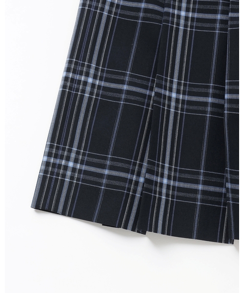 pom ponette junior（ポンポネットジュニア）の「【卒服】【家庭洗濯可】サイドプリーツチェックスカート（スーツスカート・キッズ・ネイビー/グレー・S:140cm/LL(165cm)/M:150cm/L:160cm）」の18枚目の写真