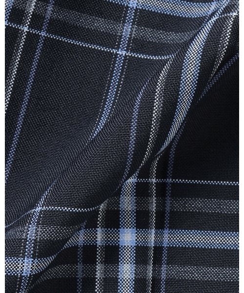 pom ponette junior（ポンポネットジュニア）の「【卒服】【家庭洗濯可】サイドプリーツチェックスカート（スーツスカート・キッズ・ネイビー/グレー・S:140cm/LL(165cm)/M:150cm/L:160cm）」の20枚目の写真