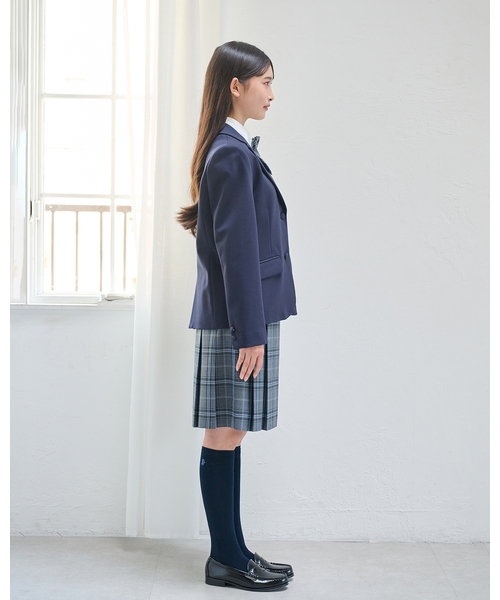 卒服】【家庭洗濯可】サイドプリーツチェックスカート（スーツスカート