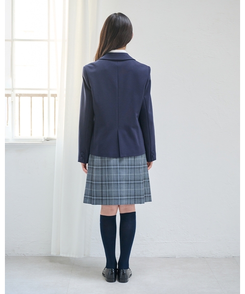 卒服】【家庭洗濯可】サイドプリーツチェックスカート（スーツスカート