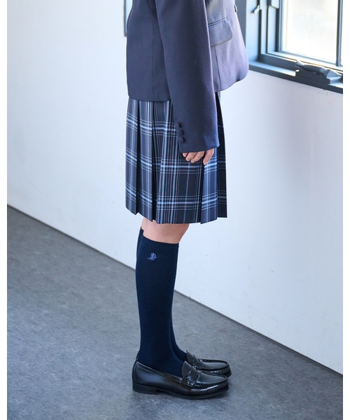 pom ponette junior（ポンポネットジュニア）の「【卒服】【家庭洗濯可】サイドプリーツチェックスカート（スーツスカート・キッズ・ネイビー/グレー・S:140cm/LL(165cm)/M:150cm/L:160cm）」の10枚目の写真