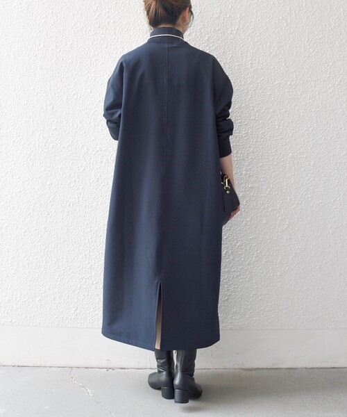 SHIPS any:〈洗濯機可能〉裏起毛 リブ ハイネック ワンピース