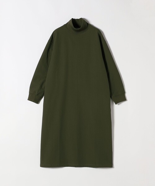 SHIPS any:〈洗濯機可能〉裏起毛 リブ ハイネック ワンピース