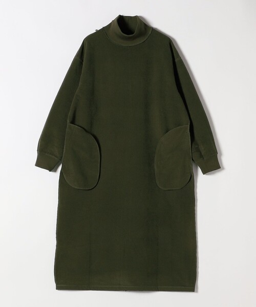 SHIPS any:〈洗濯機可能〉裏起毛 リブ ハイネック ワンピース