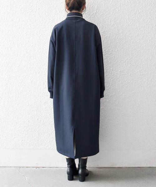 SHIPS any:〈洗濯機可能〉裏起毛 リブ ハイネック ワンピース