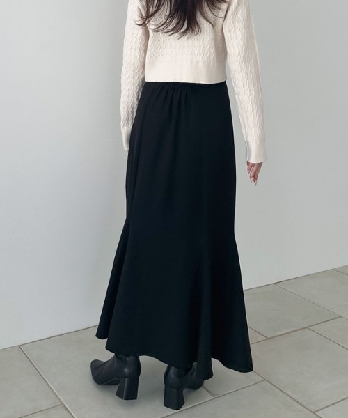 archives（アルシーヴ）の「マチ付きマーメイドスカート（スカート・レディース・チャコールグレー/ブラック/ブラウン・SMALL/MEDIUM）」の9枚目の写真