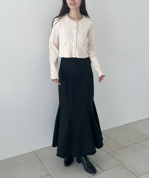 archives（アルシーヴ）の「マチ付きマーメイドスカート（スカート・レディース・チャコールグレー/ブラック/ブラウン・SMALL/MEDIUM）」の11枚目の写真