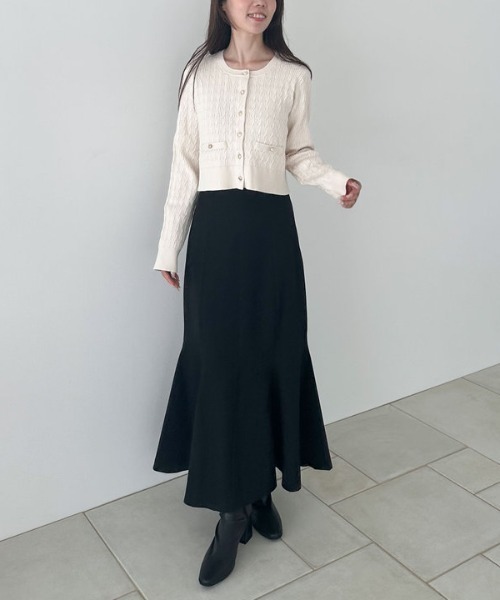 archives（アルシーヴ）の「マチ付きマーメイドスカート（スカート・レディース・チャコールグレー/ブラック/ブラウン・SMALL/MEDIUM）」の12枚目の写真