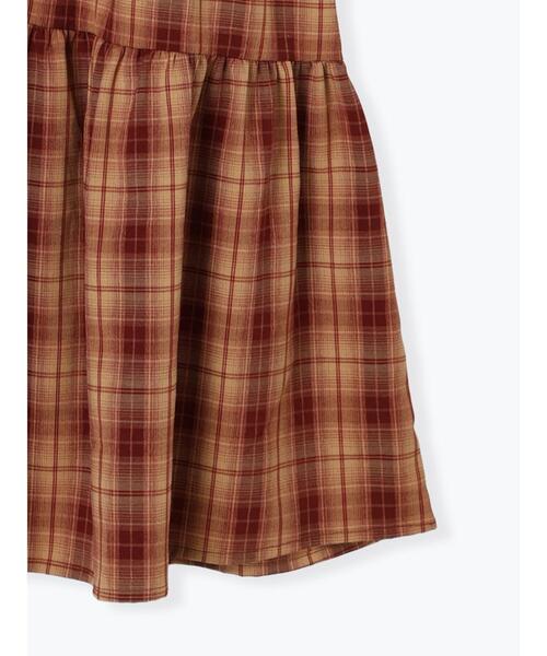 ehka sopo（エヘカソポ）の「チェックティアードスカート（スカート・レディース・レッド/ブラウン/ネイビー・F）」の13枚目の写真