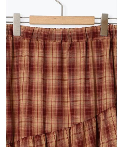 ehka sopo（エヘカソポ）の「チェックティアードスカート（スカート・レディース・レッド/ブラウン/ネイビー・F）」の12枚目の写真