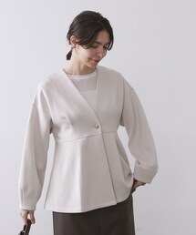 OPAQUE.CLIP | ペプラムカーディガン【UVケア/洗濯機OK】(カーディガン/ボレロ)