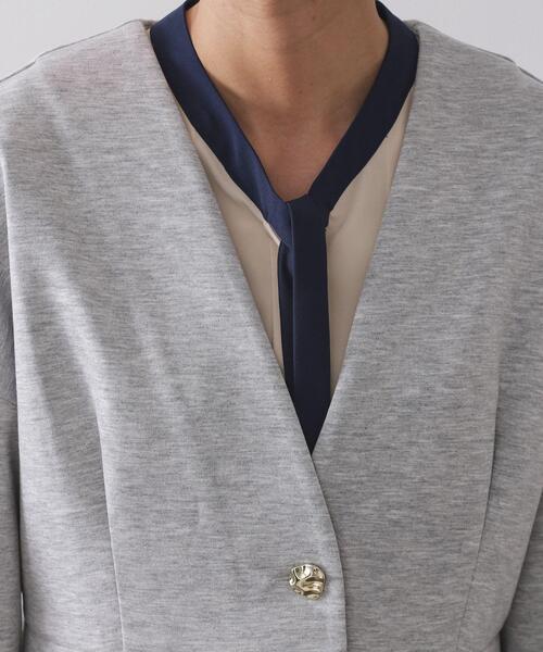 OPAQUE.CLIP（オペークドットクリップ）の「ペプラムカーディガン【UVケア/洗濯機OK】（カーディガン/ボレロ・レディース・ブラック/オフホワイト/グレー・38/40/42）」の19枚目の写真