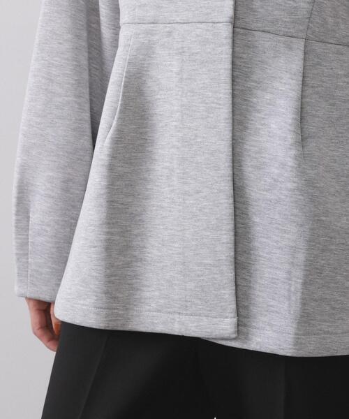 OPAQUE.CLIP（オペークドットクリップ）の「ペプラムカーディガン【UVケア/洗濯機OK】（カーディガン/ボレロ・レディース・ブラック/オフホワイト/グレー・38/40/42）」の21枚目の写真