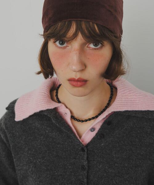 SMELLY(スメリー)の「オーバルビーズネックレス(ネックレス・レディース・ブラック・-)」の2枚目の写真