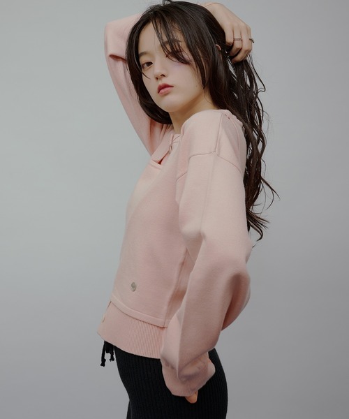 MUHET(ミュエータ)の「【set item】tank top & crew neck cardigan / タンクトップ&カーディガンセット(カーディガン/ボレロ・レディース・チャコールグレー/ネイビー/ピンク/ブラウン・FREE)」の10枚目の写真