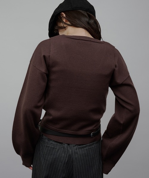 MUHET(ミュエータ)の「【set item】tank top & crew neck cardigan / タンクトップ&カーディガンセット(カーディガン/ボレロ・レディース・チャコールグレー/ネイビー/ピンク/ブラウン・FREE)」の21枚目の写真