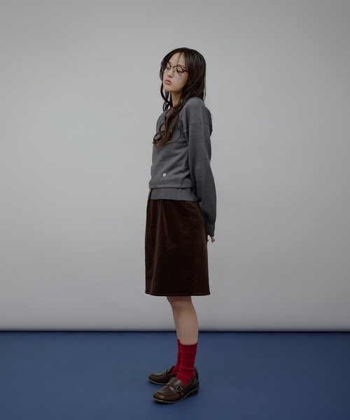 MUHET(ミュエータ)の「【set item】tank top & crew neck cardigan / タンクトップ&カーディガンセット(カーディガン/ボレロ・レディース・チャコールグレー/ネイビー/ピンク/ブラウン・FREE)」の20枚目の写真