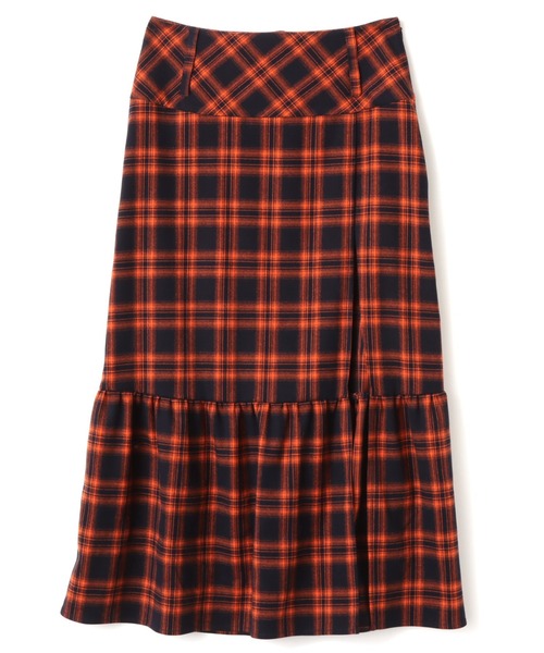 atmos pink(アトモスピンク)の「atmos pink Plaid Tiered Skirt / アトモス ピンク プレイド ティアード スカート(スカート・レディース・オレンジ/グリーン/ブラック・S/M)」の3枚目の写真