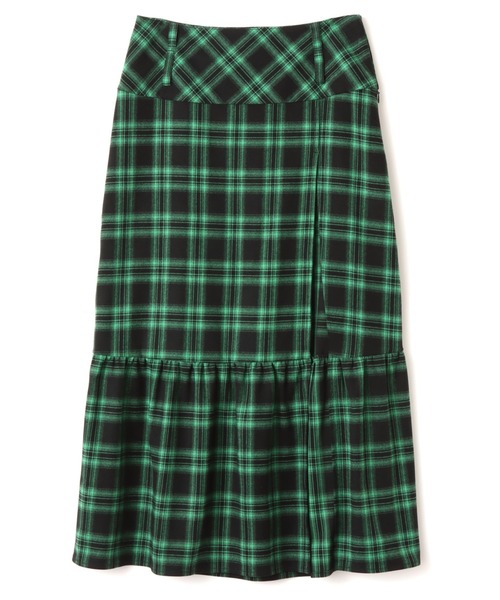 atmos pink(アトモスピンク)の「atmos pink Plaid Tiered Skirt / アトモス ピンク プレイド ティアード スカート(スカート・レディース・オレンジ/グリーン/ブラック・S/M)」の2枚目の写真