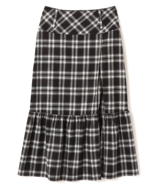 atmos pink(アトモスピンク)の「atmos pink Plaid Tiered Skirt / アトモス ピンク プレイド ティアード スカート(スカート・レディース・オレンジ/グリーン/ブラック・S/M)」の1枚目の写真