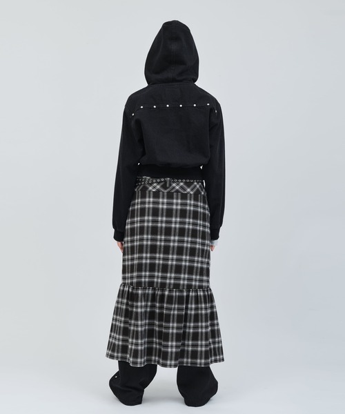atmos pink(アトモスピンク)の「atmos pink Plaid Tiered Skirt / アトモス ピンク プレイド ティアード スカート(スカート・レディース・オレンジ/グリーン/ブラック・S/M)」の22枚目の写真