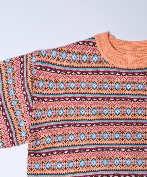 FILA（フィラ）の「FILA フェアアイルセーター（ニット/セーター・レディース・ブラウン/ピンク・FREE）」の8枚目の写真