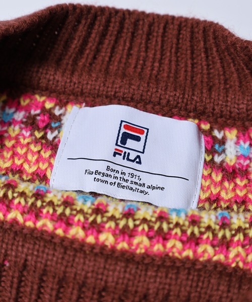 FILA（フィラ）の「FILA フェアアイルセーター（ニット/セーター・レディース・ブラウン/ピンク・FREE）」の4枚目の写真