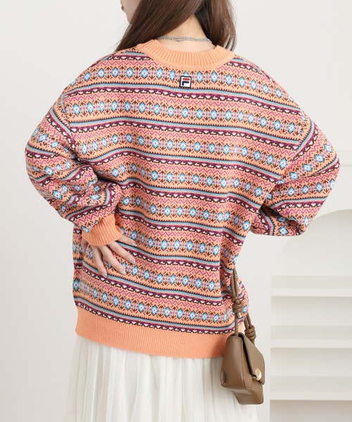 FILA（フィラ）の「FILA フェアアイルセーター（ニット/セーター・レディース・ブラウン/ピンク・FREE）」の13枚目の写真