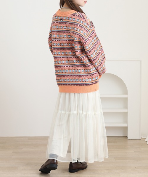 FILA（フィラ）の「FILA フェアアイルセーター（ニット/セーター・レディース・ブラウン/ピンク・FREE）」の10枚目の写真