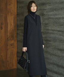 ウールライクストレッチ ジャンパースカート