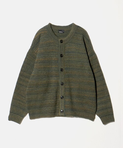 green label relaxing（グリーンレーベルリラクシング）の「【WEB限定】＜GLR or＞カスリ風 クルーネック カーディガン（カーディガン/ボレロ・メンズ・オレンジ/ケリーグリーン・M/L/S）」の7枚目の写真