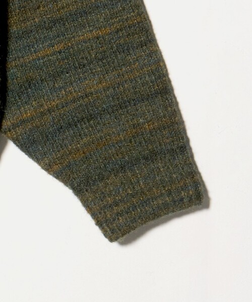 green label relaxing（グリーンレーベルリラクシング）の「【WEB限定】＜GLR or＞カスリ風 クルーネック カーディガン（カーディガン/ボレロ・メンズ・オレンジ/ケリーグリーン・M/L/S）」の10枚目の写真