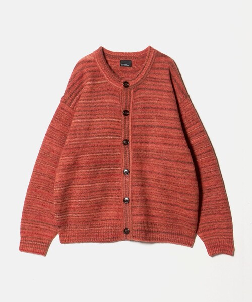 green label relaxing（グリーンレーベルリラクシング）の「【WEB限定】＜GLR or＞カスリ風 クルーネック カーディガン（カーディガン/ボレロ・メンズ・オレンジ/ケリーグリーン・M/L/S）」の12枚目の写真