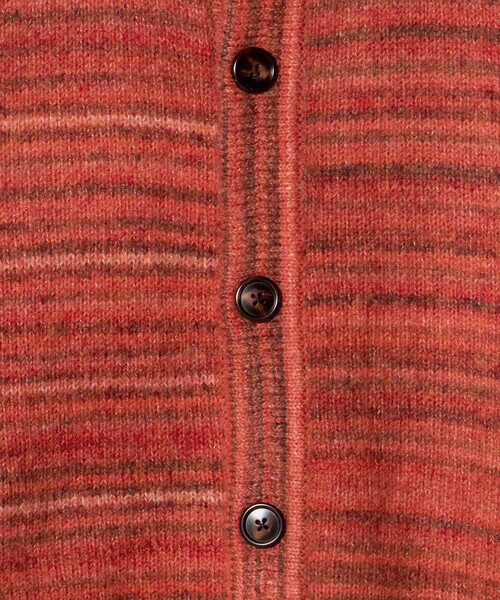 green label relaxing（グリーンレーベルリラクシング）の「【WEB限定】＜GLR or＞カスリ風 クルーネック カーディガン（カーディガン/ボレロ・メンズ・オレンジ/ケリーグリーン・M/L/S）」の15枚目の写真