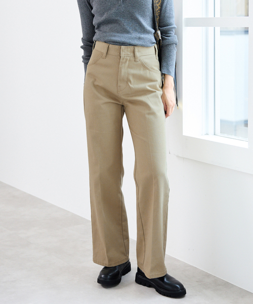 売切れ商品25AW Dickies SLOBE別注 フレアチノパンツ ブラウン Dickies/ディッキーズ SLOBE別注 フレアチノパンツ（チノパンツ