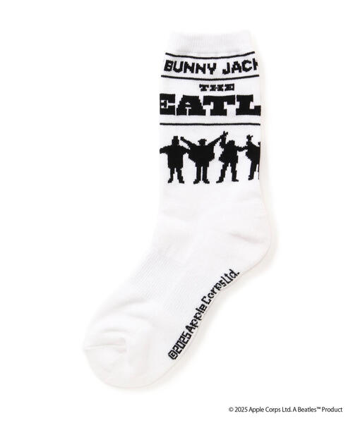 Jack Bunny!!(ジャックバニー)の「【Jack Bunny!!】【The BEATLES ×Jack Bunny!!】ミドルソックス (LADIES)(ソックス/靴下・レディース・ブラック/ホワイト/グリーン・FREE)」の1枚目の写真