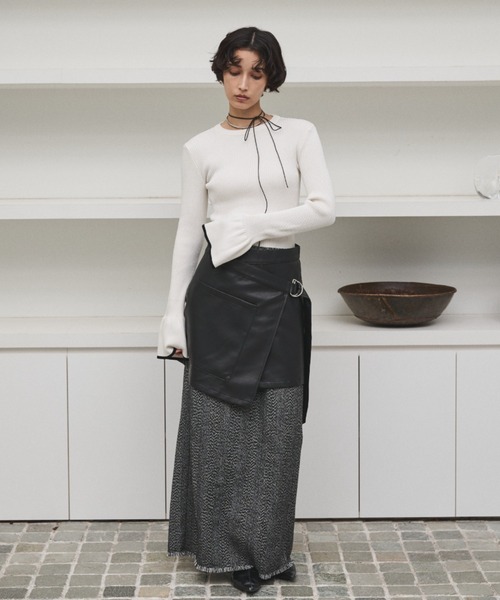 フェイクレザーラップスカート（スカート）｜AIC.（エーアイシー）の