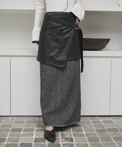 フェイクレザーラップスカート（スカート）｜AIC.（エーアイシー）の