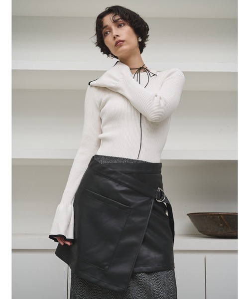 フェイクレザーラップスカート（スカート）｜AIC.（エーアイシー）の